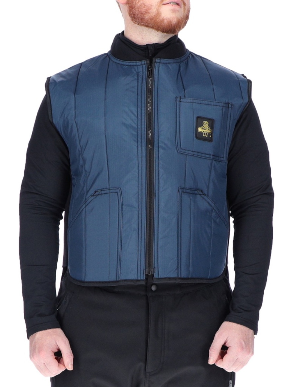 RefrigiWear 0599R Insulated Workwear Vest Blue Quilted Puffer Cooler Wear Men S